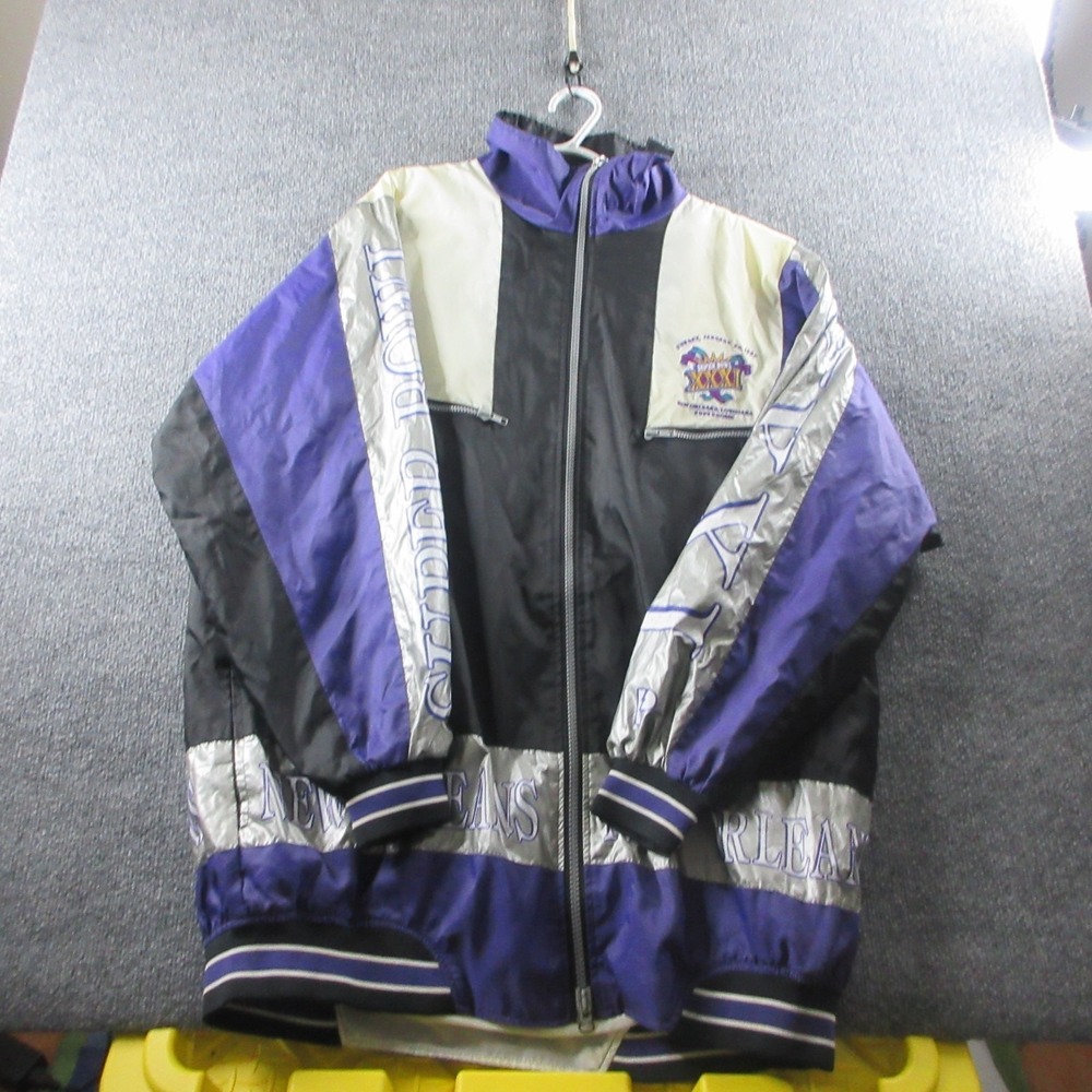 VTG Super Bowl XXXI Jacket Men 3XL Packers Patriots Windbreaker Pro Player 90s
